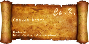 Csekme Kitti névjegykártya